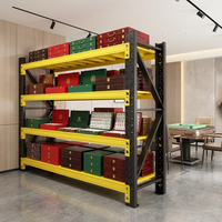 Présentoir de jeu de Mahjong industriel chic - Extra large, 4 niveaux, rangement robuste pour ensembles de jeu de luxe