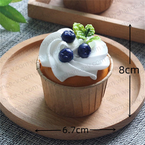 โมเดลอาหารจำลองคุณภาพสูงสำหรับตกแต่งร้านเบเกอรี่ ผลไม้จำลอง ทาร์ต คัพเค้ก ของตกแต่งงานปาร์ตี้ จัดแสดงบนโต๊ะ - Product Image 5