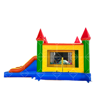 Château gonflable unisexe d'impression numérique de PVC grande piscine colorée de glissière de château sautant pour la partie d'enfants