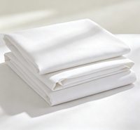Rouleau de tissu de literie en sergé 100 % coton 300TC, résistant aux taches, qualité commerciale, blanc vierge, impression personnalisée, pour hôtels, vente en gros