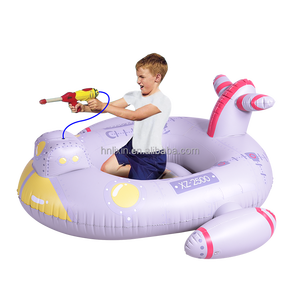 Custom <strong>Plane</strong> Inflatable <strong>Pontoons</strong> Swimming Tube Inflatable Water Float Rider Pool Float With Water Gun Toy for Children - Product Image 2