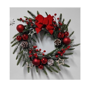 <span class=keywords><strong>Guirlande</strong></span> de Noël en PE sur mesure, nouveau design 2026, 40 cm, décorations extérieures, baies rouges, durable et écologique - Product Image 3