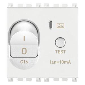 C16เบรกเกอร์ขนาดเล็กสวิตช์10mA สีขาวพร้อมปุ่มทดสอบเพื่อการป้องกันความปลอดภัยทางไฟฟ้า - Product Image 1