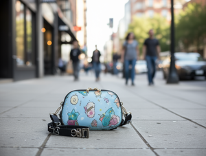 Borsa a Tracolla Rigida Stampata da Donna Taglia M per Uso Quotidiano in Tutte le Stagioni - Product Image 2