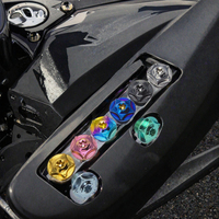 Vis de fixation en alliage de titane à tête plate RFX pour modification de moto, écrous de couvercle M14 M12, couvercle d'engrenage, finition anodisée, bouchon d'huile moteur