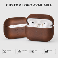 Étui en cuir huilé précommandé en usine pour AirPods Pro 4, protection intégrale pour écouteurs