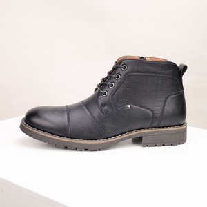 Nouvelles Chaussures en Cuir Mi-Mollet Respirantes pour Hommes, Grande Taille, Style Britannique Décontracté, Rétro, à Trois Pièces, pour le Commerce International - Product Image 5