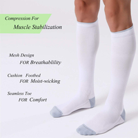 Chaussettes de compression graduée pour le soutien des varices et la performance sportive, design athlétique personnalisé, qualité OEM unisexe