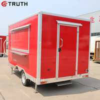 Food Truck Remorque de Restauration Professionnelle aux Normes Françaises, avec Cuisine, pour Pizza, Poulet Rôti, Grillades et BBQ, et Service de Dindes