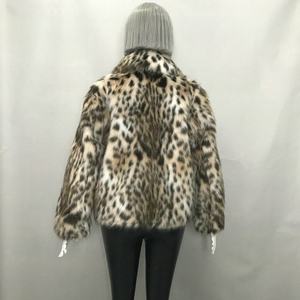 Manteau long réversible en fausse fourrure effet léopard tissé, style rétro décontracté, nouvelle mode automne-hiver pour femme - Product Image 6