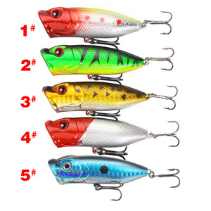 Fabricante señuelos cebos 6,5 Cm/10g señuelo de pesca de plástico cebos Popper simulación flotante cebo duro falso equipo de pesca - Product Image 3
