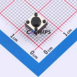 ZX-QC66-4.3CJ Tactile Switch Through hole Component THT-4P,6x6mm Switch Single Pole Single Throw Round Button 2.6N Through Hole - Product Image 1
