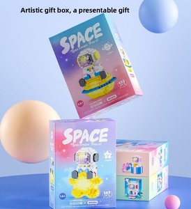 2204-2207 Astronaut Cartoon Figurine Building <strong>Block</strong> Series DIY Puzzle Toy for Ages 8+ Creative Gift Ornaments - Product Image 6