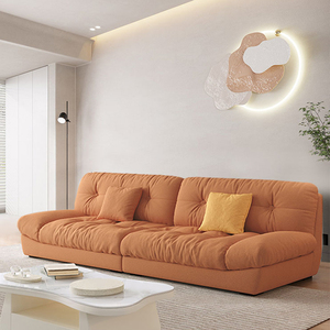Ý tối giản Kem <span class=keywords><strong>sofa</strong></span> ánh sáng sang trọng rắn gỗ khung cắt <span class=keywords><strong>sofa</strong></span> đơn giản hiện đại phòng khách vải <span class=keywords><strong>sofa</strong></span> - Product Image 1