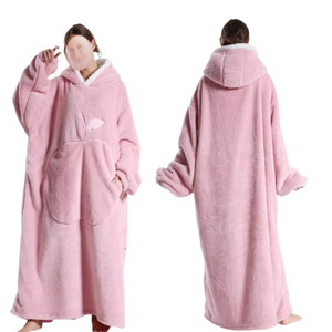 XIMU Roupão de Dormir Confortável Dupla Face 100% Poliéster Antiácaro com Capuz Personalizável - Product Image 4