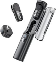 Microphones sans fil miniatures BOYA Magic pour iPhone/Android/PC/Caméra, 4 micros en 1, poids de 7 g, 48 kHz/24 bits, application, portée de 328 pieds