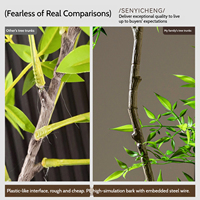 Grandes plantes artificielles réalistes Nandina Domestica en bambou, petits bonsaïs écologiques et durables en pot plastique moderne pour salon
