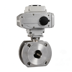 Vannes de régulation COVNA DN40 1,5 pouce 24V CC Italie Type Wafer à bride en acier inoxydable 304 Vanne à bille motorisée - Product Image 2