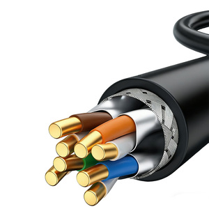 สายแลน Cat8 Ethernet 305 เมตร SFTP สายทองแดง Cat8 BC ขนาด 23awg สำหรับการสื่อสารและเครือข่าย - Product Image 2