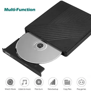 [GIET] Pembakar DVD Drive Eksternal Multifungsi, USB 3.0, Penulis Perekam DVD RW Drive Optik CD/DVD ROM untuk PC Laptop Player MAC