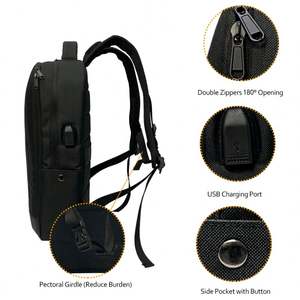 Sac à dos professionnel pour femme, conçu sur mesure, avec port de chargement USB et organisateur multi-poches pour le voyage, fabriqué par une marque premium - Product Image 6