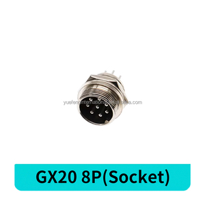 Venta al por mayor de fábrica CE RoHS GX20 Circular aviación conector de Panel de cable rápido 8 pines GX20 macho hembra tuerca Butt <span class=keywords><strong>Socket</strong></span> adaptador de enchufe - Product Image 2