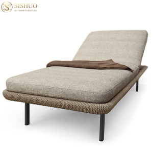Chaise longue imperméable utilisée dans les hôtels Mobilier <span class=keywords><strong>de</strong></span> <span class=keywords><strong>jardin</strong></span> en corde pour l'extérieur <span class=keywords><strong>Salon</strong></span> <span class=keywords><strong>de</strong></span> soleil pour l'extérieur - Product Image 1