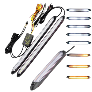 2 cái 34.5cm RGB <span class=keywords><strong>LED</strong></span> <span class=keywords><strong>DRL</strong></span> chạy ban ngày Đèn chống thấm nước phổ xe mui xe ánh sáng dễ dàng cài đặt siêu sáng 12V Điều kiện Mới - Product Image 2