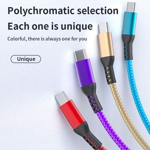 2-in-1 USB-C + USB-A Nylon Braided Fast <b>Charging</b> <b>Cable</b> 3A 60W Pure Copper Conductor for iPhone 15/16 & More - Product Image 2