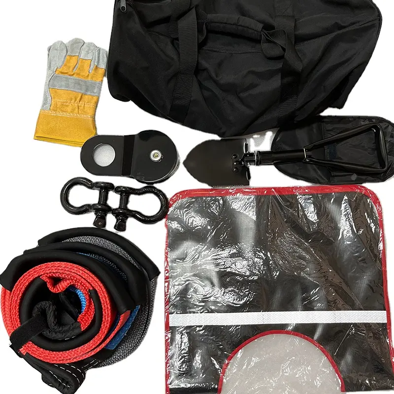 (Corda JL) kit di recupero fuoristrada 4x4 con cinghia di traino grilli morbidi/Kit di recupero della serratura del ricevitore del gancio di traino