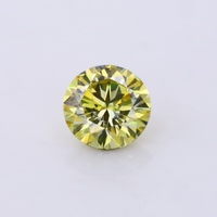 Pierre de Moissanite Starsgem, forme ronde, couleur olive, pierre non montée