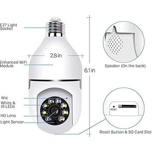 Caméra IP Wifi 2Mp HD 1080p avec support E27 et application pour smartphone - Product Image 3