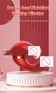 Diskon besar mainan seks silikon pasangan wanita Vibrator penghisap rotasi kepala ganda elektrik tahan air dapat diisi ulang - Product Image 2