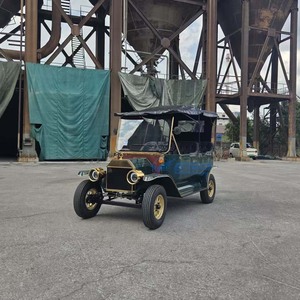 Voiture électrique rétro vintage haut de gamme vert foncé à 2 rangées, idéale pour l'hôtellerie, les mariages, les parcs et les événements – Fortes ventes, faible coût - Product Image 5