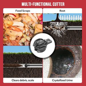 1.2 inch đường kính cống rắn tập tin đính kèm đa chức năng cắt tương thích 1.5-3 inch Ống xóa quy mô rễ cây cho - Product Image 4