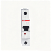 Disjoncteur miniature ABB S200 4P C 63A S204-C63 6KA pour protection de distribution électrique en armoire
