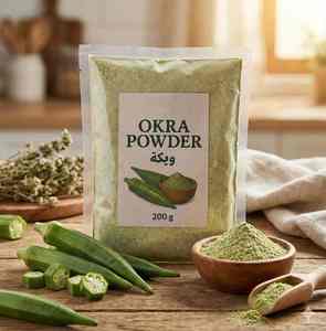 Poudre d'okra 100% OEM, riche en antioxydants et en vitamines, haute teneur en fibres alimentaires, poudre d'okra naturelle - Product Image 4