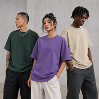 T-shirt blanc uni surdimensionné pour homme en coton 100% de qualité supérieure, impression DTG personnalisée, mode streetwear, vente en gros OEM