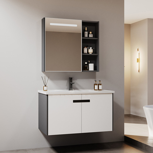 <span class=keywords><strong>Mueble</strong></span> <span class=keywords><strong>de</strong></span> <span class=keywords><strong>Baño</strong></span> Moderno con Espejo <span class=keywords><strong>de</strong></span> Pared, Gabinete <span class=keywords><strong>de</strong></span> Acero Inoxidable <span class=keywords><strong>de</strong></span> 80 cm <span class=keywords><strong>para</strong></span> <span class=keywords><strong>Baño</strong></span> - Product Image 1