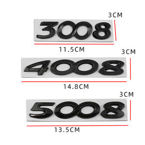 Personalizado 3D aleación de zinc Material Digital cromo logo 2008 3008 4008 <span class=keywords><strong>5008</strong></span> Metal pegatinas digitales para <span class=keywords><strong>maletero</strong></span> - Product Image 3