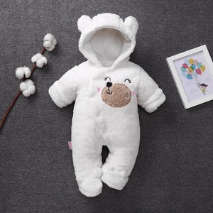 Tuta <span class=keywords><strong>Neonato</strong></span> Invernale Nuova Collezione in Pile Teddy Spesso di Poliestere, Pagliaccetto Imbottito con Cappuccio per Neonati, Ideale per Passeggiate e Gattonare - Product Image 5