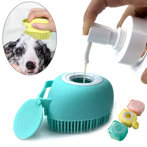 Brosse de bain pour chien en silicone, peigne de toilettage pour animaux, distributeur de shampoing doux pour nettoyer le pelage des chiots - Product Image 1