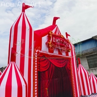Arche gonflable personnalisée avec logo 3D pour la décoration d'entrée de fête, arche de cirque gonflable publicitaire avec LED pour les événements de cirque