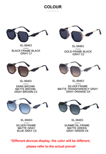 Lunettes <span class=keywords><strong>de</strong></span> soleil KAJILA en gros, mode <span class=keywords><strong>fantaisie</strong></span>, logo personnalisé, monture en métal polygonale, protection UV400, lunettes <span class=keywords><strong>de</strong></span> soleil pour hommes - Product Image 5