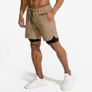 Pantalones Cortos Deportivos Casuales de Algodón para Hombre, Transpirables, de Secado Rápido, Cintura Alta, con Cordón, Logotipo Personalizado, Servicio OEM, CrossFit, Fitness - Product Image 1