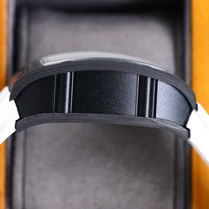 Reloj de Fibra de Carbono Forjado Ultraligero para Hombre, Esfera Esqueletizada, Mecánico Automático, Correa Blanca, Resistente al Agua, Deportivo - Product Image 5