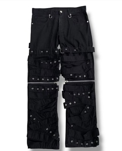 Pantalones Largos Casuales Negros <span class=keywords><strong>de</strong></span> Estilo Hip-hop Punk Gótico para Hombre, <span class=keywords><strong>con</strong></span> Cadenas, Se Pueden Personalizar <span class=keywords><strong>con</strong></span> tus Imágenes - Product Image 6