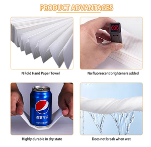 Toalla de <span class=keywords><strong>papel</strong></span> desechable Premium de 1 capa con pliegue en Z, tirador de madera/bambú Premium, uso comercial y doméstico en la cocina, <span class=keywords><strong>papel</strong></span> de cocina <span class=keywords><strong>lavable</strong></span> - Product Image 4