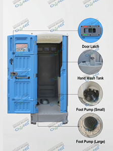 Toilettes portables en HDPE, toilettes mobiles de luxe pour l'extérieur, installation rapide, <span class=keywords><strong>WC</strong></span> mobile fabriqué avec des panneaux sandwich de haute qualité - Product Image 4