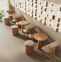 Mobilier moderne pour restaurant Offre Spéciale Ensemble de tables et de chaises pour café-restaurant Combinaison de thé au lait et de banquette